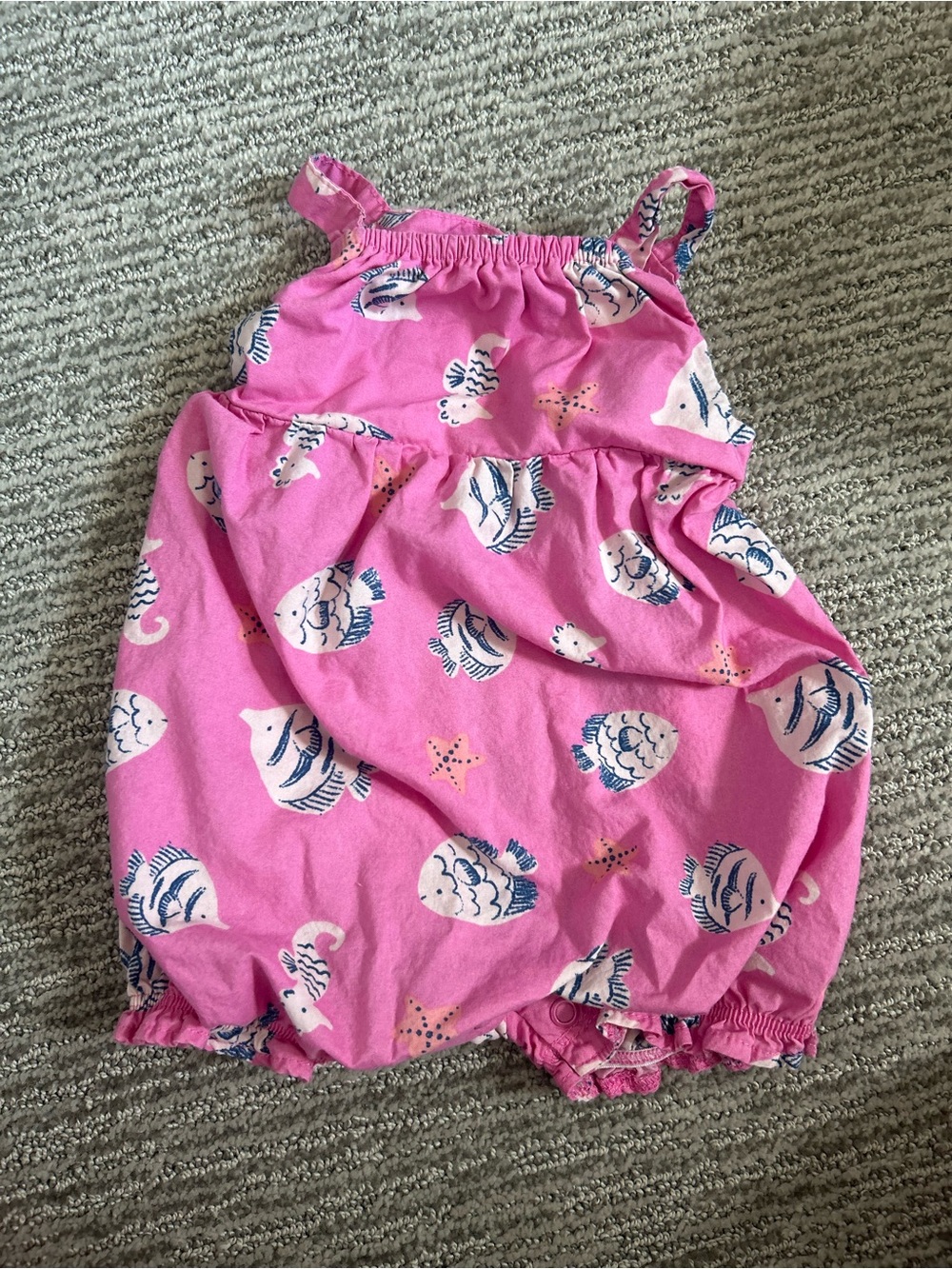 Carter's Pink Baby Girl Seashell Print One-Piece Bodysuit